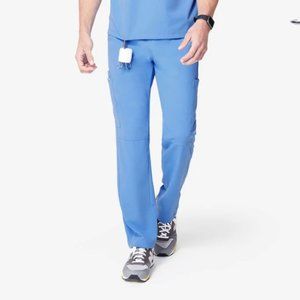 Figs Men's Axim Cargo Scrub Pant Medium Ceil Blue